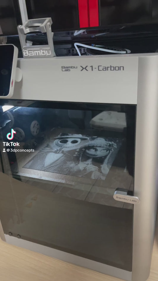 Jack & Sally HueForge 3D Printed Art
